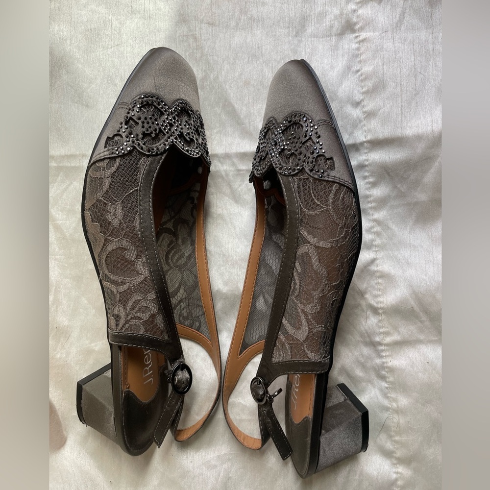 J Renee gray sandal dress shoes